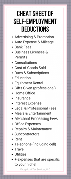 The Ultimate Self Employed Deduction Cheat Sheet Exceptional Tax Services Small Business Planner Business Checklist Small Business Plan