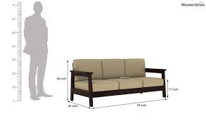 Make sure there's at least 18 between the coffee table and the sofa, so you don't have to squeeze between them. Buy Conan 3 Seater Wooden Sofa Walnut Finish Online In India Wooden Street