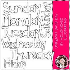 Check spelling or type a new query. Days Of The Week Clipart Worksheets Teaching Resources Tpt