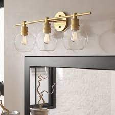 24 inch modern wood stand sink combo bathroom vanity, bathroom sink vanity cabinet combo set with ceramic vessel sink cabinet dimension: Wrought Studio Vallie 3 Light Vanity Light Wayfair Vanity Lighting Single Bathroom Vanity Bathroom Vanity Lighting