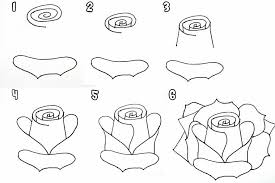 Disegni Da Copiare Facili E Belli Disegnare Una Rosa Abbozzo A Matita Disegni Facili Disegni Di Rose Disegni