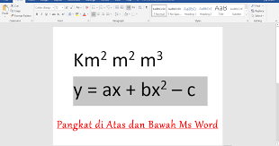 Pangkat merupakan bilangan khusus yang digunakan pada satuan tertentu atau bilangan tertentu yang menunjukan kelipatan bilangan itu sendiri. Cara Membuat Pangkat Atas Bawah Di Word M2 X2 Semutimut Tutorial Hp Dan Komputer Terbaik