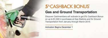 This card offers a whopping 5% cash back on purchases in certain categories, up to a quarterly maximum amount of $1,500 (then 1%). Activate Today For 5 Cashback On Gas And Ground Transportation With Discover Card Million Mile Secrets