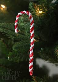 Express shipping · service department · a distance Candy Cane Ornaments From Fabric Scraps Diy Candy