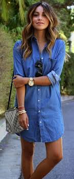 25 Simple Ways To Wear A Shirt Dress Outfits Ideas Just The Design Long Sleeve Casual Dress Denim Shirt Dress Fashion