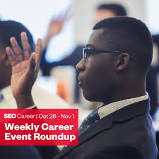 Ayo Kolawole and Ashani Davis, Career 2023 participants were featured by  @MorganStanely in Time Square! Thank you #morganstanley for supporting SEO  and highlighting our participants. #SEOCareer #SEOCommunity