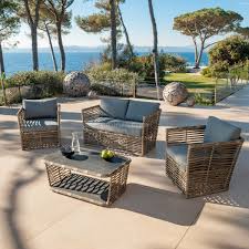 Découvrez nos salons de jardin : Salon De Jardin Sumatra Naturel 4 Places Salon De Jardin Table Et Chaise Eminza