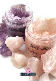 Crystal Infused Bath Salts Natural Stones On Crystal Shop Crystal Bath Bath Salts Crystals