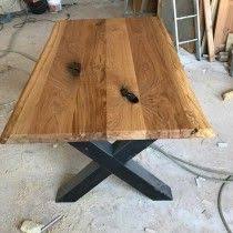 astige tischplatte eiche verleimt grossastig rustikal 150x80 85x5 2cm beidseitig baumkante geolt gartentisch holz rustikal gartentisch holz eiche