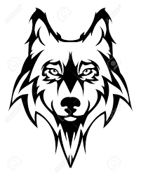 Vector tribal wolf head for tattoo design isolated on white background. Wolf Face Beautiful Wolf Tattoo Vector Wolfs Head As A Design Element On Isolated Tribal Wolf Tattoo Dog Tattoos Wolf Silhouette