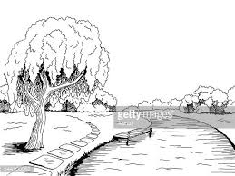 Check spelling or type a new query. Imatge Clipart Park River Willow Tree Graphic Black White Landscape Sketch Vector