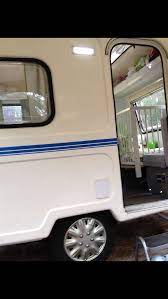 New Led Awning Light Fitted It S A 240v Flush Fit Exterior Brick Light Which Gives A Flush Fitting Rather Than Your Typical 12v Surface Mounted Carava Caravan