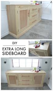 A Diy Tutorial To Build An Extra Long Sideboard Cabinet Free Plans To Make This Dining Room Storage Cab Diy Furniture Plans Diy Sideboard Extra Long Sideboard