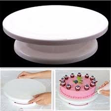 28cm Kitchen Cake Decorating Icing Rotating Turntable Cake Stand White Plastic Fondant Baking Tool Diy Rotating Cake Stand Cake Decorating Turntable Cake Stand