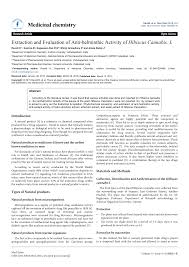 Extraction and Evaluation of Anti-helminthic Activity of Hibiscus Cannabis.  L