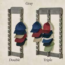 Wood Cap Display Wall Rack Holds Up To 30 Hats Wall Hat Racks Wall Hats Diy Hat Rack