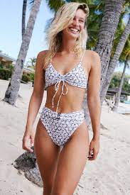 Floral Print Drawstring Front Bralette Bikini Swimsuit Two Piece Set Floral S In 2021 Swimwear Fashion Swimwear Swimsuit Set