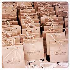 Paper Bag Wedding Favours Fill With Either Chocolate Coated Coffee Beans Or Freshly Ro Wedding Favors Packaging Destination Wedding Favors Soap Wedding Favors
