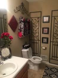 Red And Black Bathro Red Bathroom Decor Bathroom Red Restroom Decor