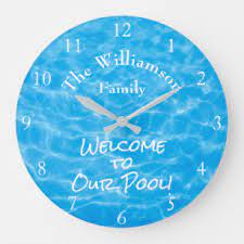 Swimmers and swim coaches appreciate the highly visible numbers, markings, and timing hands on these large faced swim clocks. Swimming Pool Wall Clocks Zazzle