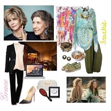 Grace And Frankie Inspired Jane Fonda Lily Tomlin Netflix Series Bohemian Chic Fashion Funky Outfits Frankie