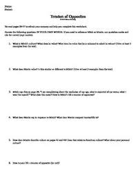 Tension Of Opposites Worksheet Opposites Worksheet Teaching Advice Tuesdays With Morrie