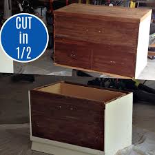 how to cut a dresser in half to make 2