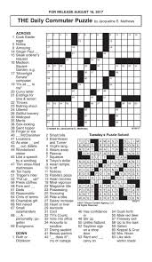 To use our free crossword solver just follow the link below. P R I N T A B L E D A I L Y C O M M U T E R C R O S S W O R D P U Z Z L E Zonealarm Results