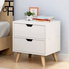 Complete with 4 large drawers and 2 small, the cabinet measures 41 high and 20 wide. Simple Modern Wood Single Bedside Table Modernist Design Side Table With 2 Drawer Solid Board Side Table Shopee Singapore
