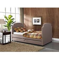 Maison Twin Upholstered Daybed And Trundle Pebble Stone Walmart Com Upholstered Daybed Bed Furniture Daybed With Trundle