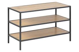 Schuhregal modern , weran schuhregal danny sonoma eiche holz 91 x 99 x 33 cm, wohnling schuhregal danny. Schuhregal Seaford Wildeiche Metall Schwarz Sb Mobel Discount