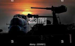 American Browning 50 calibre heavy machine gun mounted