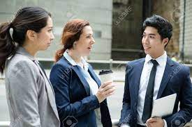 Stop talking to someone as a punishment. Business People Talking To Each Other Stock Photo Picture And Royalty Free Image Image 55905977