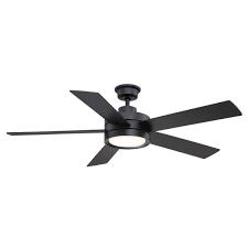 Home Decorators Collection Baxtan 56 In Led Matte Black Ceiling Fan With Light And Remote Control Am731a Mbk The Home Depot