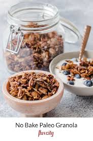 Easy Paleo Granola Recipe No Bake And Gluten Free Recipe Paleo Granola Granola Recipes Recipes