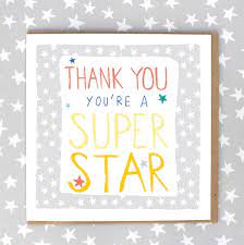 You Re A Super Star Thank You Card Daisy Park