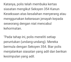 Siasatan dibuat mengikut seksyen 420 kanun keseksaan, seksyen 6(1) (c) dan seksyen 15(1) akta imigresen 1959/63, katanya. Sedar Malaysia Kertas Siasatan Telah Dibuka Ke Atas Kes Facebook