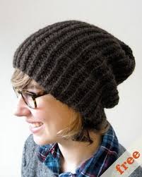 Side to side ribbed hat pattern. Ribbed Hats Allfreeknitting Com