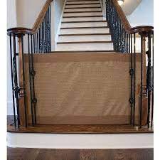 Banister To Banister Gate Mocha Walmart Com Banister Remodel Banisters Baby Gate For Stairs