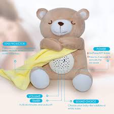 Buy Baby Sound Soother Cry Activated Sensor Projector Night Light Sleep Aid Soother 15 Lullabies Or White Noise Sound Machine Toy Bear Unique Boy Baby Or Girl Baby Gifts Online In Indonesia B07zqlj2gy