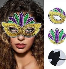 Amazon.com: Mardi Gras Outfit for Women Party Shawl Wrap Scarf Costumes  with Mask Beads Necklace Masquerade Accessories (Purple Green Gold) :  Clothing, Shoes & Jewelry