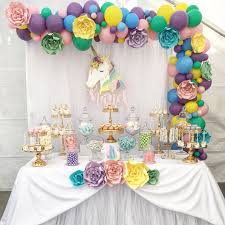 Unicorn Candy Buffet By Bizzie Bee Creations Butterfly Birthday Party Unicorn Birthday Cake Party Paper Flowers