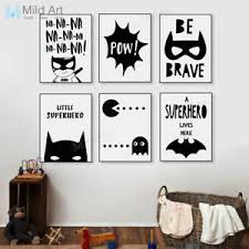 Powerful superhero quotes to help you find the superhero within. Black White Superhero Quotes Poster Print Nordic Kids Room Decor Canvas Painting Ebay