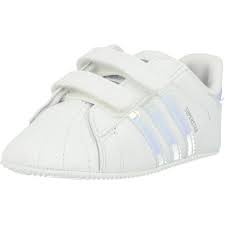 adidas originals superstar crib white iridescent leather baby