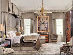 Federal Style Bedroom Luxury Master Bedroom Perfectly Tailored Drapes With Vlances Neutral Grey Fabrics In A Plu Elegant Bedroom Luxe Bedroom Bedroom Design