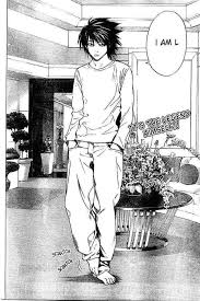 Black And White Death Note Manga Art I Am L In 2020 Death Note Manga Death Note Death Note L