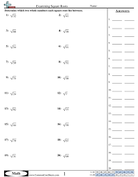 Here you find our worksheets with square roots suited for grade levels 6 and 7. Sort By Grade Free Commoncoresheets