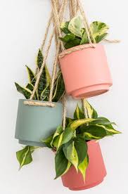 Abetree hanging planter for indoor and outdoor plants macrame plant hanger holder metal modern wall and ceiling planter for bedroom kitchen window home decor ,golden (planter/ plants not included). 21 Diy Hanging Planters You Can Make Make And Takes