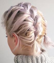 Use these ideas because they're easy, quick and stylish! 38 Perfectly Imperfect Messy Hairstyles For All Lengths Braids For Short Hair French Braid Short Hair Hair Styles