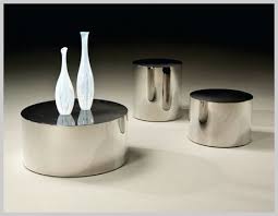 Meridian furniture jazzy collection modern | contemporary stainless steel drum shaped coffee table, 36 w x 36 d x 16.5 h, silver. Pin On Staff Favorites Leann Baker